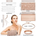 thumbnail image 2 of Conjunto de joyas Kigeli Rhinestone para noche, bolso de mano para mujer, rosa, 2 of 6