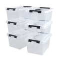 thumbnail image 1 of Cajas organizadoras transparentes con asa, 6 unidades caja de almacenaje con tapa, 1 of 7