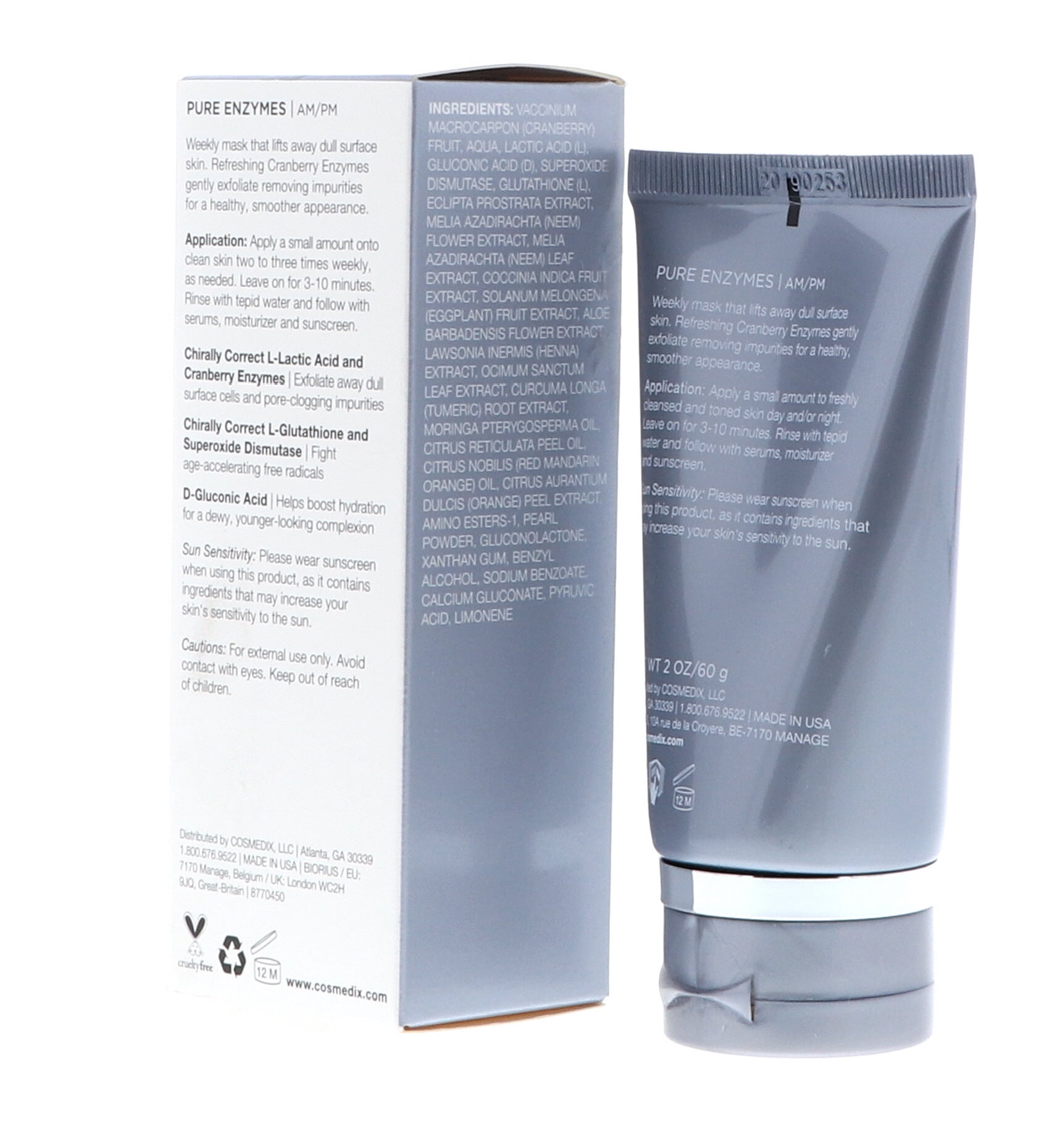 Cosmedix Pure Enzymes Cranberry Exfoliating Mask 60g/2oz