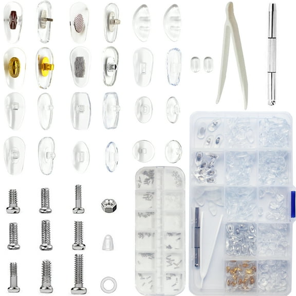 mingbuy Eyeglass Nose Pads Eyeglass Repair Kits with Screwdriver for Glasses Sunglasses 220 Pcs 110 Pairs Upgrade Version Soft Comfortable
