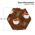 thumbnail image 3 of Kll Hexagon Drink Coasters Set Of 4,Pu Leather Absorbent Coasters Set Decorative Coffee Cup Coasters Housewarming Gift For Home Decor-Sloths Need More Coffee, 3 of 9