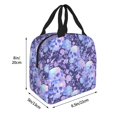 thumbnail image 2 of Pofeuu flower crystal Skull Print Lunch Bag Lunch Box Large Capacity Insulated Lunch Bag for Adult, Leakproof Reusable Lunch Tote Bags for Work, 2 of 5
