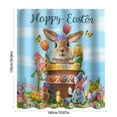 thumbnail image 3 of Moocorvic Spring Decor Easter Bunny Shower Curtains for Bathroom, Rabbits Floral Plant Watercolor Flower Shower Curtain Set with 12 Hooks,59x71in(S), 3 of 6