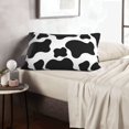 thumbnail image 5 of Plush Throw Pillow Covers, cow spots pattern Pillow Cases with Invisible Zipper, Breathable Microfiber Pillow Cases Standard Size for Sleeping Bedroom Sofa Living Room 20x30, 5 of 5