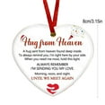 thumbnail image 6 of Dserhfy Memorial Christmas Ornaments Hug from Heaven Heart Shaped Christmas Tree Ornament Sympathy Gifts for Loss of Loved One, 6 of 8