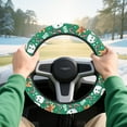 thumbnail image 4 of HUIACONG Christmas Snowman Golf Cart Steering Wheel Covers 13-14 Inches Flannel Comfortable Golf Steering Wheel Protection Easy to Install Compatible with EZGO Yamaha Club Cars, 4 of 7