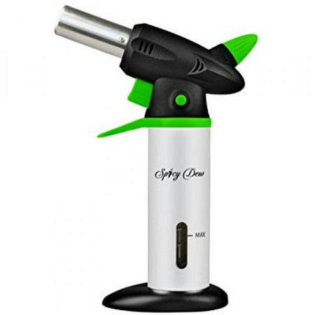 Culinary Torch - Micro Butane Torch - Best Creme Brulee Torch - Food Torch - Cooking Torch With Safety Lock- Professional Kitchen Blow Torch With Fuel Gauge and Green Gas Flow (Butane Not (Best Butane Torch For Dabs)
