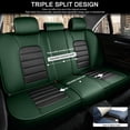 thumbnail image 3 of Fit for Nissan 98% Car Models Full Set Leather Car Seat Covers Waterproof Soft Car Seat Protectors Soft Vehicle Cushion Cover for Cars SUV Sedan（Luxury,Black&Green）, 3 of 6