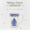 thumbnail image 3 of Spode Blue Italian Christmas Mug, 12oz - Elegant Holiday Drinkware with Iconic Christmas Tree Motif, Dishwasher & Microwave Safe Festive Mug for Hot Cocoa, Tea, Coffee Lovers - Ideal for Bar Cart, 3 of 7