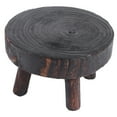 thumbnail image 5 of NICEXMAS Black Round Wood Pedestal Plant Stand with Sturdy Legs, Decorative Display Stool for Indoor Home Decor, 5 of 8