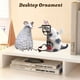 thumbnail image 3 of Genérico Wool Felt Familiars – Quirky Handmade Companions, Anxious Mother Opossum, Handmade Needle Felted Cat Dolls, Humorous Wool Animals Figurines Tabletop Decor, Mini Soft Big-Eyed Decor for Home, 3 of 5