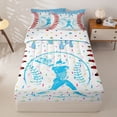 thumbnail image 3 of Homewish Light Blue Dripping Baseball Stitch Batter Silhouette Graphic Zipper Twin Comforter Sets with Fitted Sheet and 2 Pillowcases,Sport Theme Zipper Bedding Set,4-Piece, 3 of 6