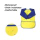 thumbnail image 4 of Delantal impermeable de manga larga para niños, arte para niños, pintura, cocinero, bata de alimentación, L, amarillo y azul kenally HA5522-10B, 4 of 6