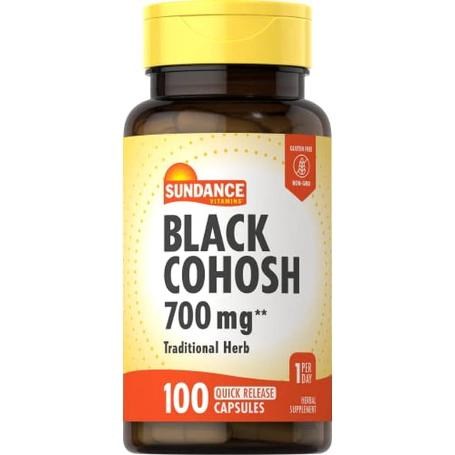 Sundance Vitamins Black Cohosh 540 mg Capsules, 100 Count, 2 Pack