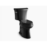Kohler K-3999-7 1.28-Gpf Highline Comfort Height Elongated Toilet, Black & Black