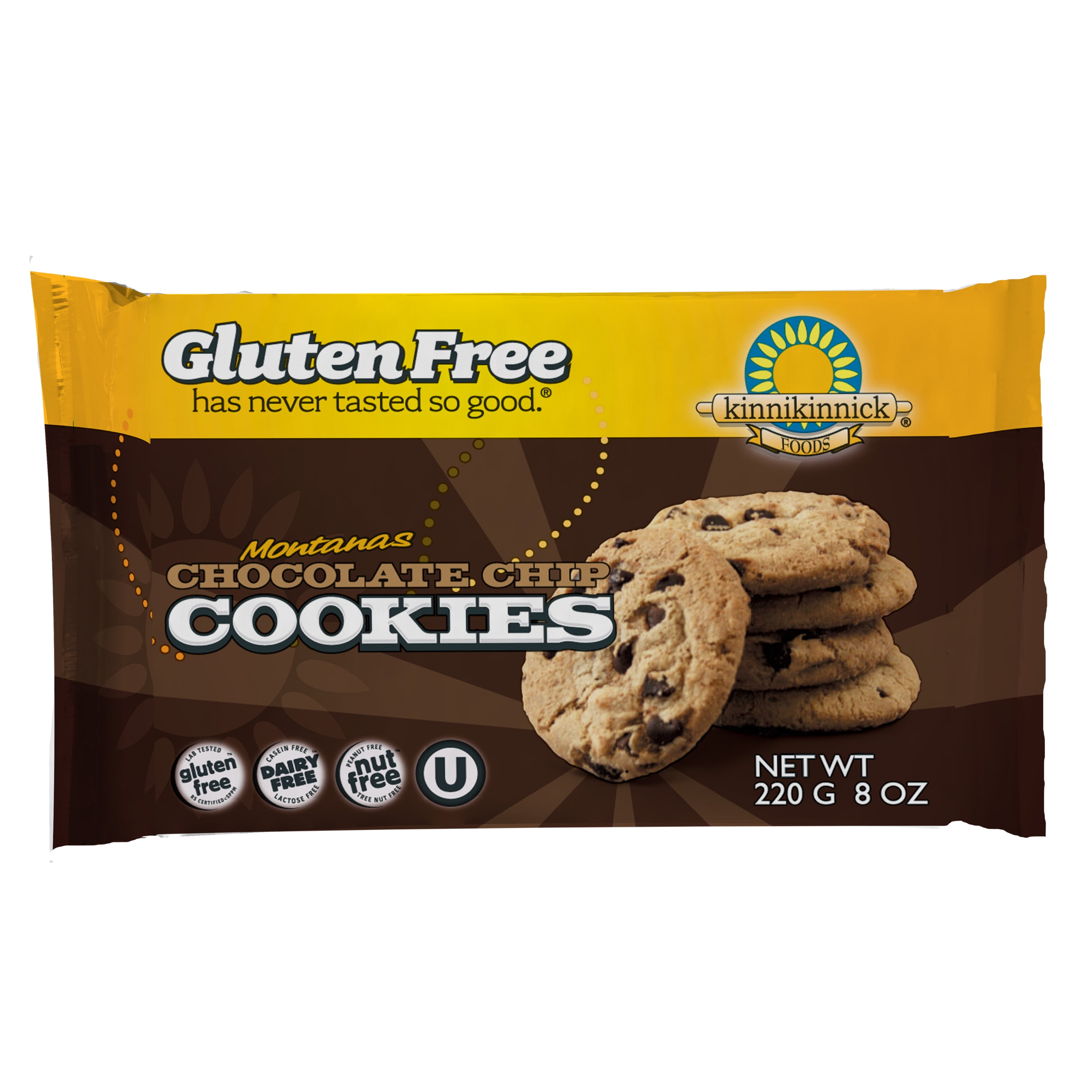 Kinnikinnick Foods Gluten Free Montanas Chocolate Chip Cookies, 8.0 OZ