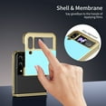 thumbnail image 4 of ELEHOLD Case for Samsung Galaxy Z Flip 4, Shockproof Hard PC Frosted Back Case with Hinge Protection & Built-in Screen Protector,Iceblue, 4 of 9