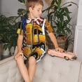 thumbnail image 4 of Balery American Truck Conjunto de Pijama Infantil de Manga Corta con Estampado – Ropa de Dormir de Algodón Suave-Small, 4 of 6