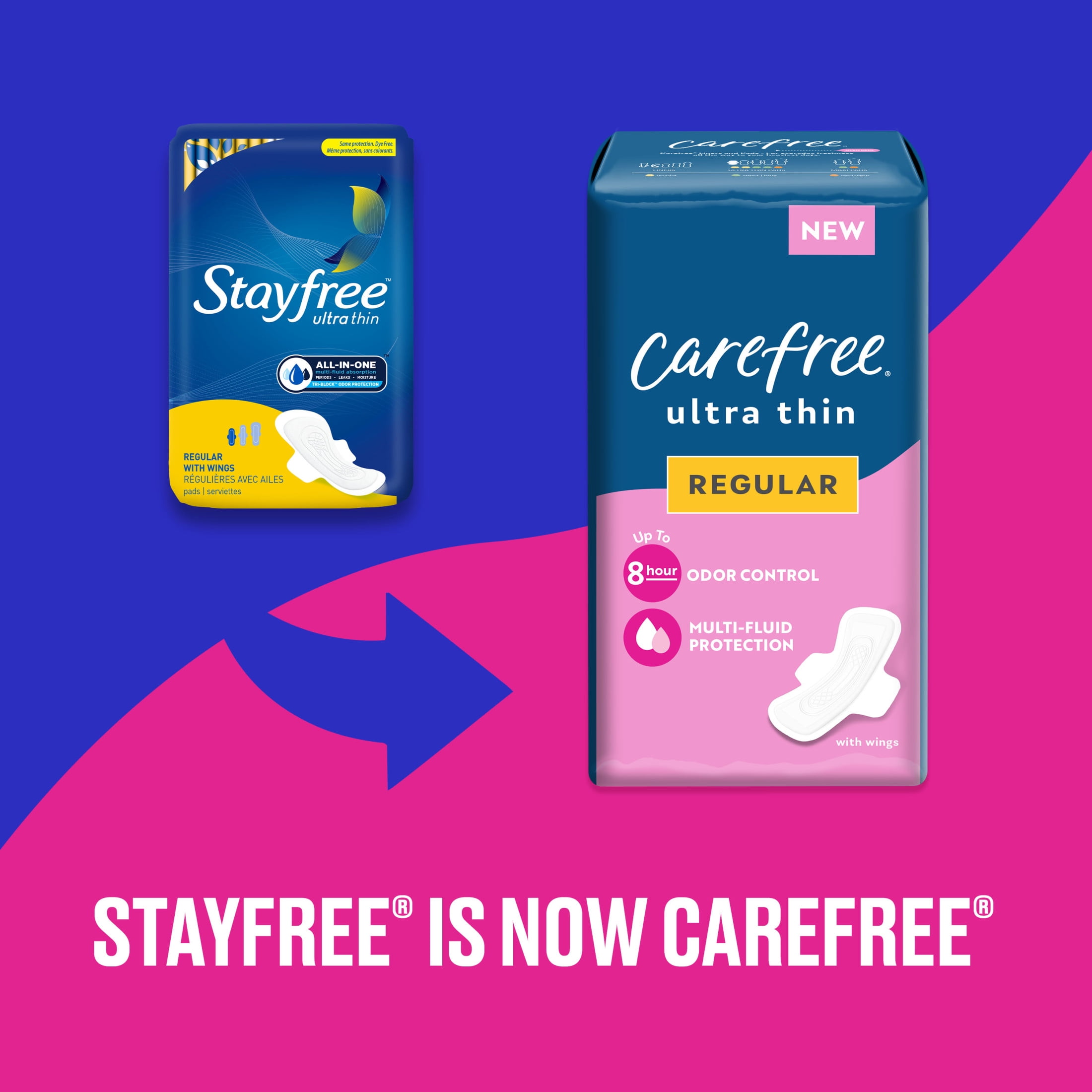Stayfree Ultra Thin Pads with Wings, Unscented, Regular, 36 Ct