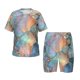 thumbnail image 1 of Fotbe Pastel Abstract Fluid Art Pijama Estampada de 2 Piezas para Niños – Ropa de Dormir de Manga Corta Cómoda para Niños y Niñas, Camiseta y Shorts de Algodón-Small, 1 of 6