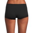 thumbnail image 2 of No Boundaries Body Base Boyshort with Lace, Women's and Women's Plus, 2 of 3