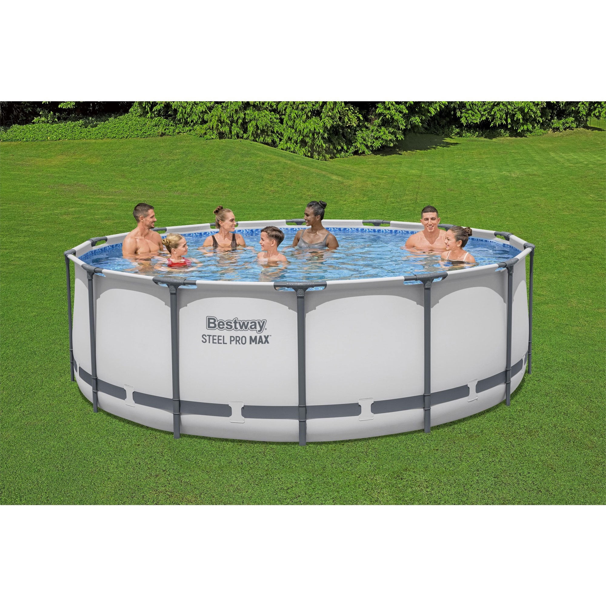 Bestway Steel Pro Max 5613HE Above Ground Pool - Puncture Resistant Liner - 14 ft x 48 in