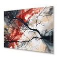 thumbnail image 2 of Designart "Captivating Liquid Ink in Red and Black" Modern Geometric Metal Wall Decor, 2 of 5
