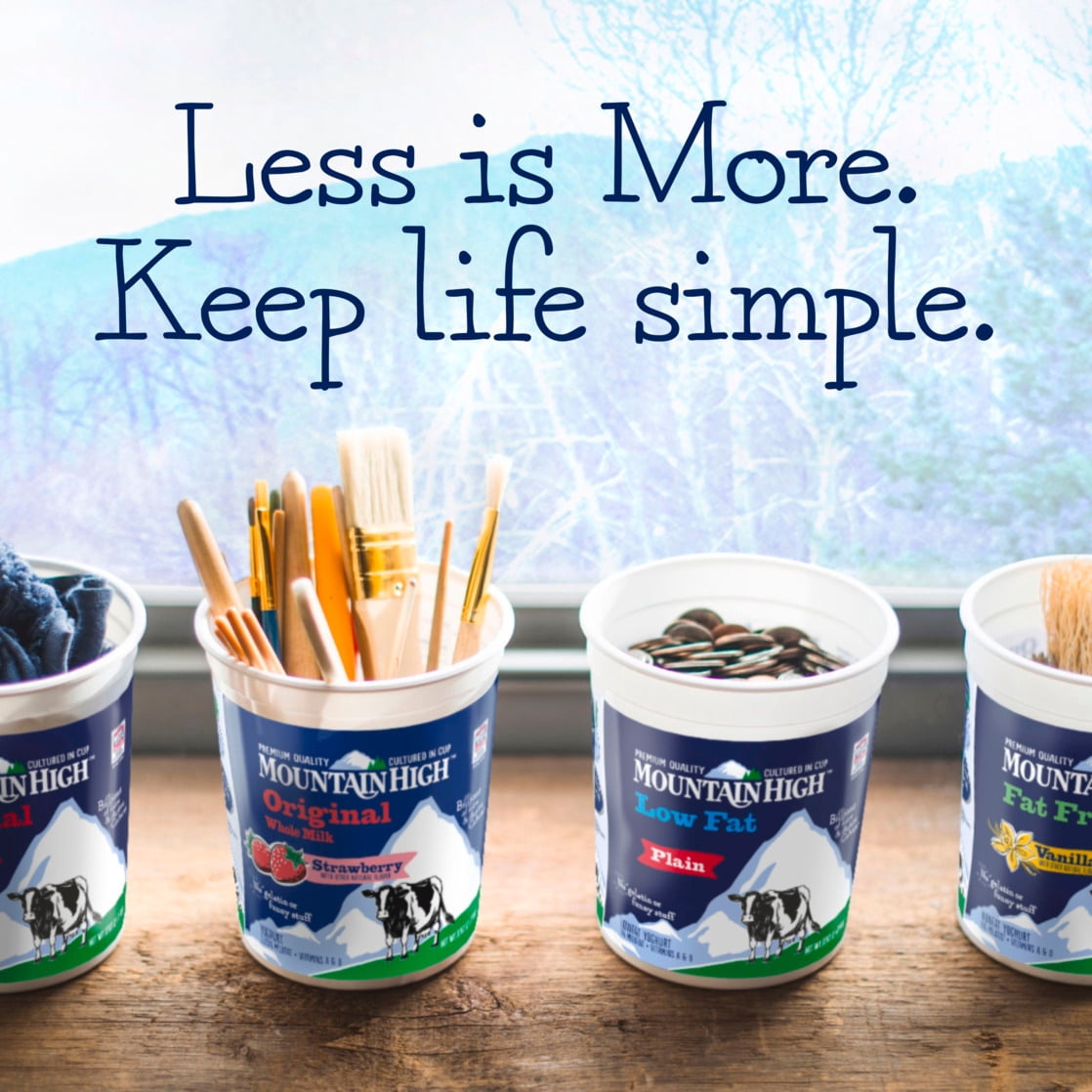 Mountain High, Low Fat Yogurt, Vanilla, Gluten Free Snacks, 32 OZ Container