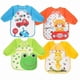 thumbnail image 1 of Baby Long-Sleeved Bibs, 4 Set Children's Bibs Waterproof Sleeveless, 1 of 5