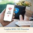 thumbnail image 5 of ComfiTime Passport Holder – RFID Blocking Passport Travel Wallet, Waterproof PU Leather Passport Cover Case for Men/Women, Anti-Theft ID, Card & Boarding Pass Holder & Travel Organizer, Black, 5 of 11