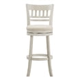 thumbnail image 5 of Weston Home Shapel Lattice Back 29"H Swivel Bar Stool, Antique White Finish, Beige Linen, 5 of 7