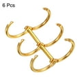thumbnail image 3 of Uxcell 0.79" Dia 3 Circle Detachable Metal Binder Rings Loose Leaf Rings Gold Tone 6 Pack, 3 of 6