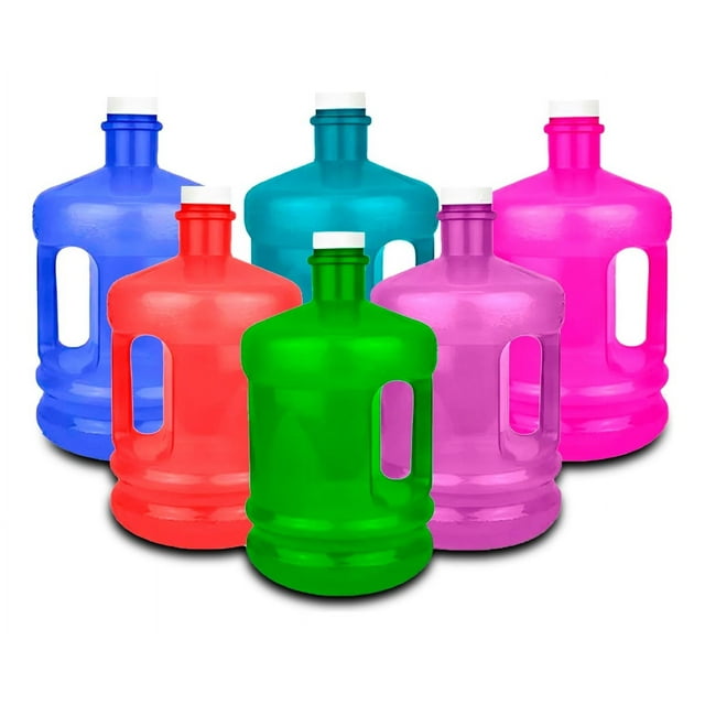Juego de 10 Garrafones de Plástico Cosmoplastic Colores Neon 1 L