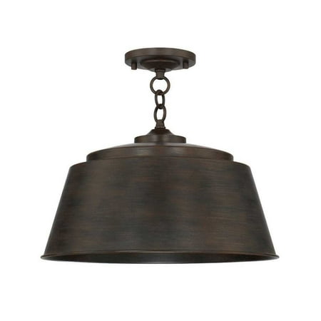 1 Light Semi-Flush Mount In Industrial Style 16 High By 50.25 Wide Capital Lighting 229111Ng