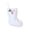 V, variant on Knitted Christmas Stockings with Initials, 6.3''x7.8'' White Custom Embroidery Christmas Stockings with Letter, Personalized Xmas Decoration for Holiday Family Party - V