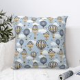 thumbnail image 4 of Pofeuu Balloon Vintage Print Double-sided plush pillowcase Square Throw Pillow Covers Pillows Cover for Living Room Bedroom Sofa Couch Cushion Cover（No pillow core）-18"x18", 4 of 7
