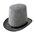 thumbnail image 2 of GUOOL Top Hat Comfortable Creative Gift Costume Accessory for Stage Show Roles Playing Gray, 2 of 8
