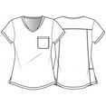 thumbnail image 5 of Tooniforms Scrubs Top For Women Rounded Print V-Neck TF786, 5 of 7