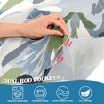 thumbnail image 3 of Yayeee Kitchen Curtains Tier Pair Light Filtering 27"x24" Rod Pocket Short Cafe Window Panel, Green Floral, 3 of 7