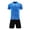 Blue, variant on Boys' Football Uniform Set, Boys and Girls Training Short Sleeve Youth Team Uniform for Kids Teens Sport Quick Dry Clothes(Green,5-6 Years)