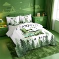 thumbnail image 2 of meiyoeat Rv Trailers Camper 7 Pieces Full Size Bedding Sets For Boys,Monogrammed Alphabet E Print Full Size Bed in a Bag,Light Gray Reversible, 2 of 7