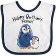 thumbnail image 3 of Inktastic Happy Birthday, Papa- Cute Penguins Boys or Girls Baby Bib, 3 of 4