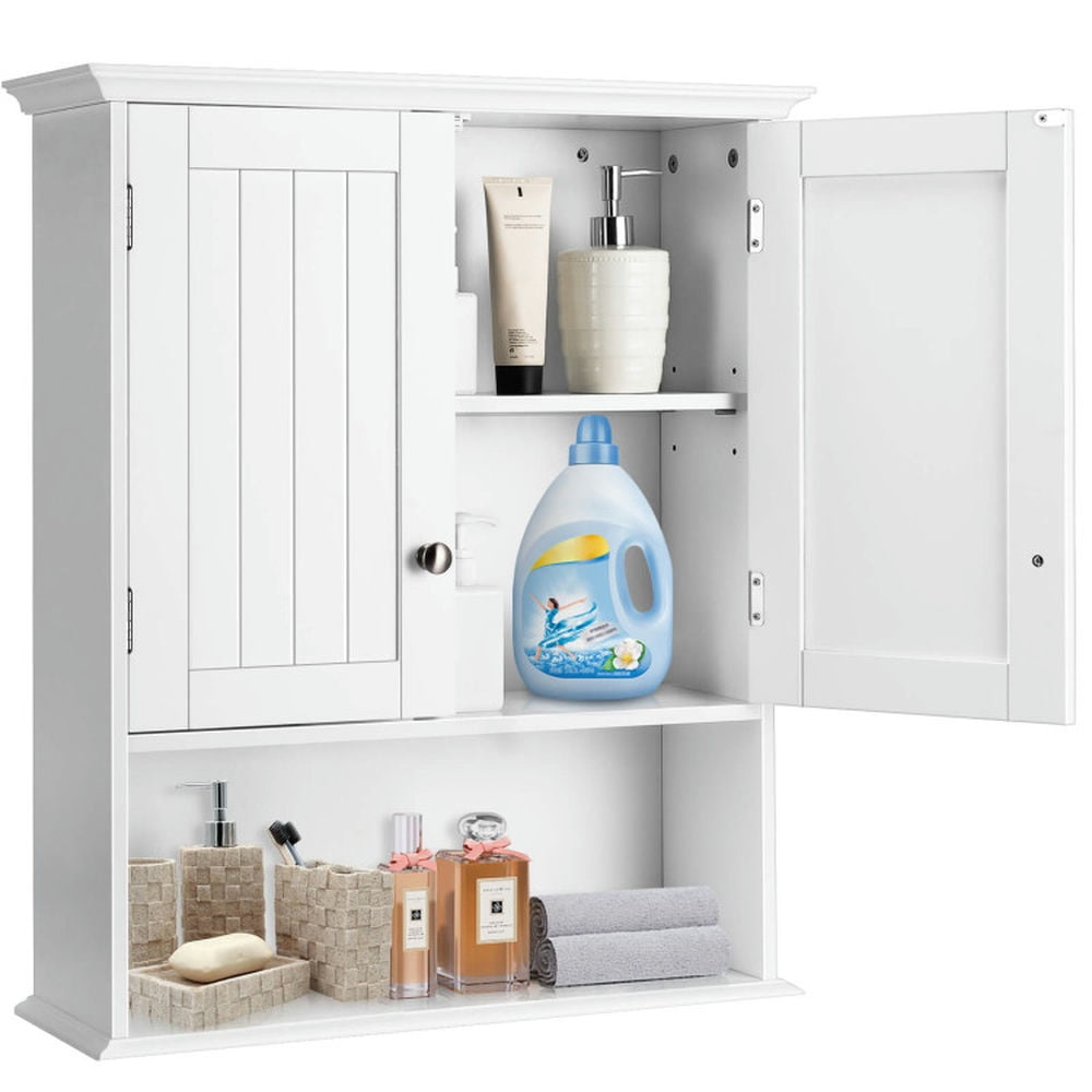 Finihen Bathroom Wall Cabinet, Wall Mounted Bathroom Cabinet, Medicine Cabinet, Wall Mount Bathroom Cabinet Storage Organizer with Doors and Shelves, for Kitchen Entryway Bathroom, White Finihen Bathroom Wall Cabinet, Wall Mounted Bathroom Cabinet, Medicine Cabinet, Wall Mount Bathroom Cabinet Storage Organizer with Doors and Shelves, for Kitchen Entryway Bathroom, White