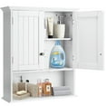 thumbnail image 2 of Yardi Yard Wall Mount Bathroom Cabinet Storage Organizer with Doors and Shelves-White, Over the Toilet Storage Cabinet for Bathroom Laundry Room Kitchen, 2 of 8