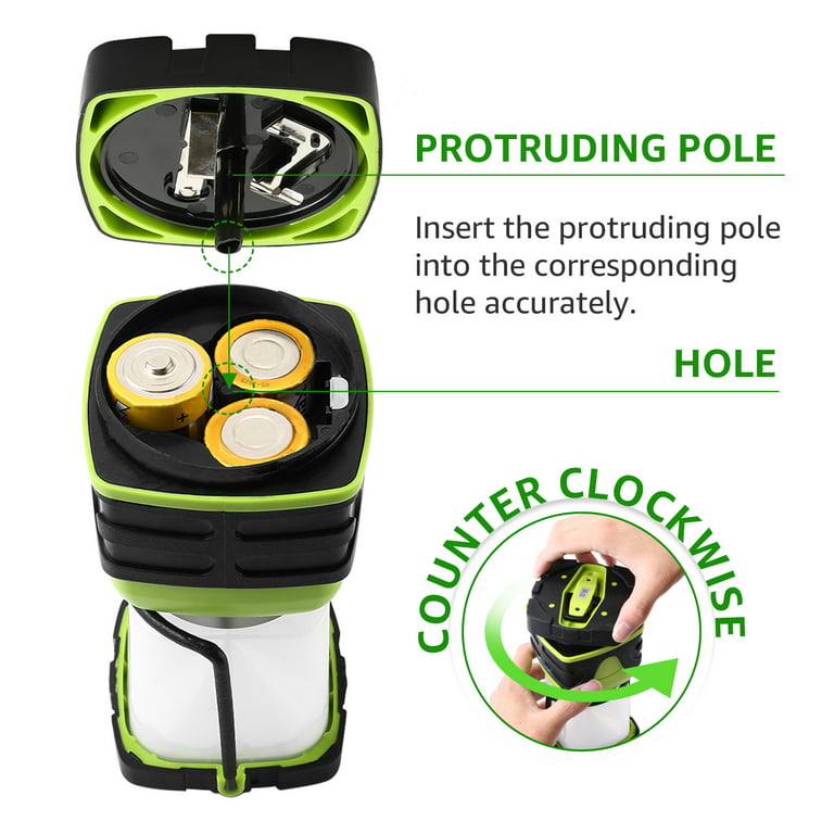 Used Vont 2 Pack LED Camping Lantern Portable Survival Kits Hurricane,  Emergency - mundoestudiante