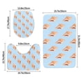 thumbnail image 2 of Bathroom Rugs Sets 3 Piece - Conch Print Light Blue Absorbent Non Slip Bath Mats, U-Shape Toilet Lid Cover, Contour Mat, Soft Washable Shower Mats Bath Rug Mat for Bathroom Tub Toilet, 2 of 7