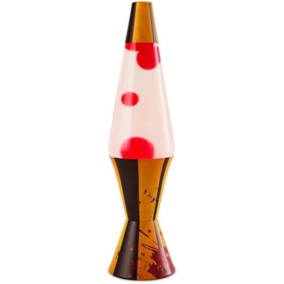 Spencer's 17 Inch Unfinished Business Lava Lamp | Black and Yellow Bloody Base | Clear Liquid | Red Wax | Home Décor | Lighting$$Tools & Hardware Other
