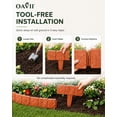 thumbnail image 5 of Imitation Stone Garden Fence, Stone-Look Lawn Edging Border for Flower Beds, Plastic Garden Retaining Edging Fence, Flexible Interlocking Landscape Edging, No Dig Decorative Lawn Border, 5 of 9