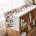 thumbnail image 6 of Table Runners 60 Inches Long Dress Scarves, Brown Eucalyptus Leaves Farmhouse Kitchen/Dining Table Runner, Small Coffee Tablerunners, Summer Botanical Watercolor Leaf 13x60 Inch, 6 of 9