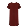 thumbnail image 7 of FASHOFT Beach Cover Ups for Women V Neck Long Swimsuit Cover Up Shirt Dress Bathing Suit with Pockets Red XL, 7 of 7